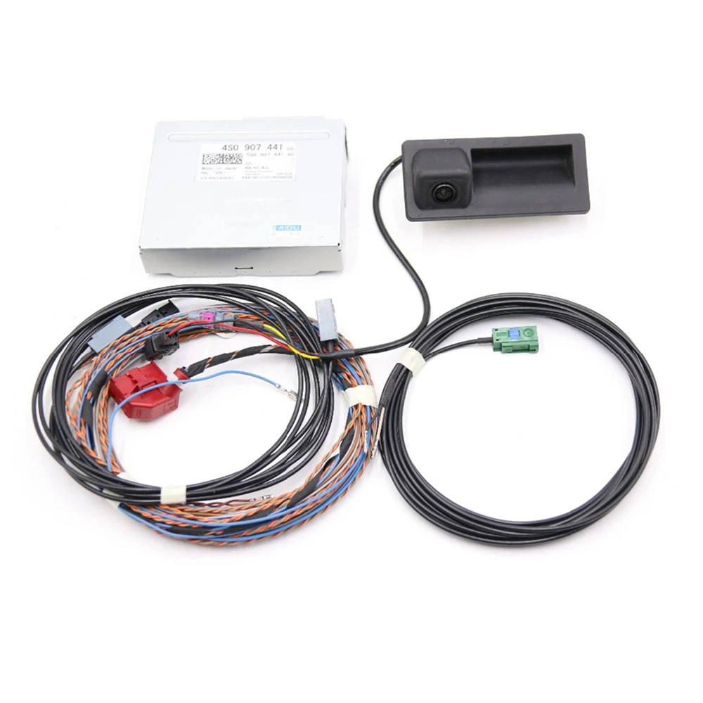 

READXT Car Rear View Camera Reverse Parking Assist Guidance Line RVC Camera+Control Module+Cable Wire Plug For A6 4G 8V0827566