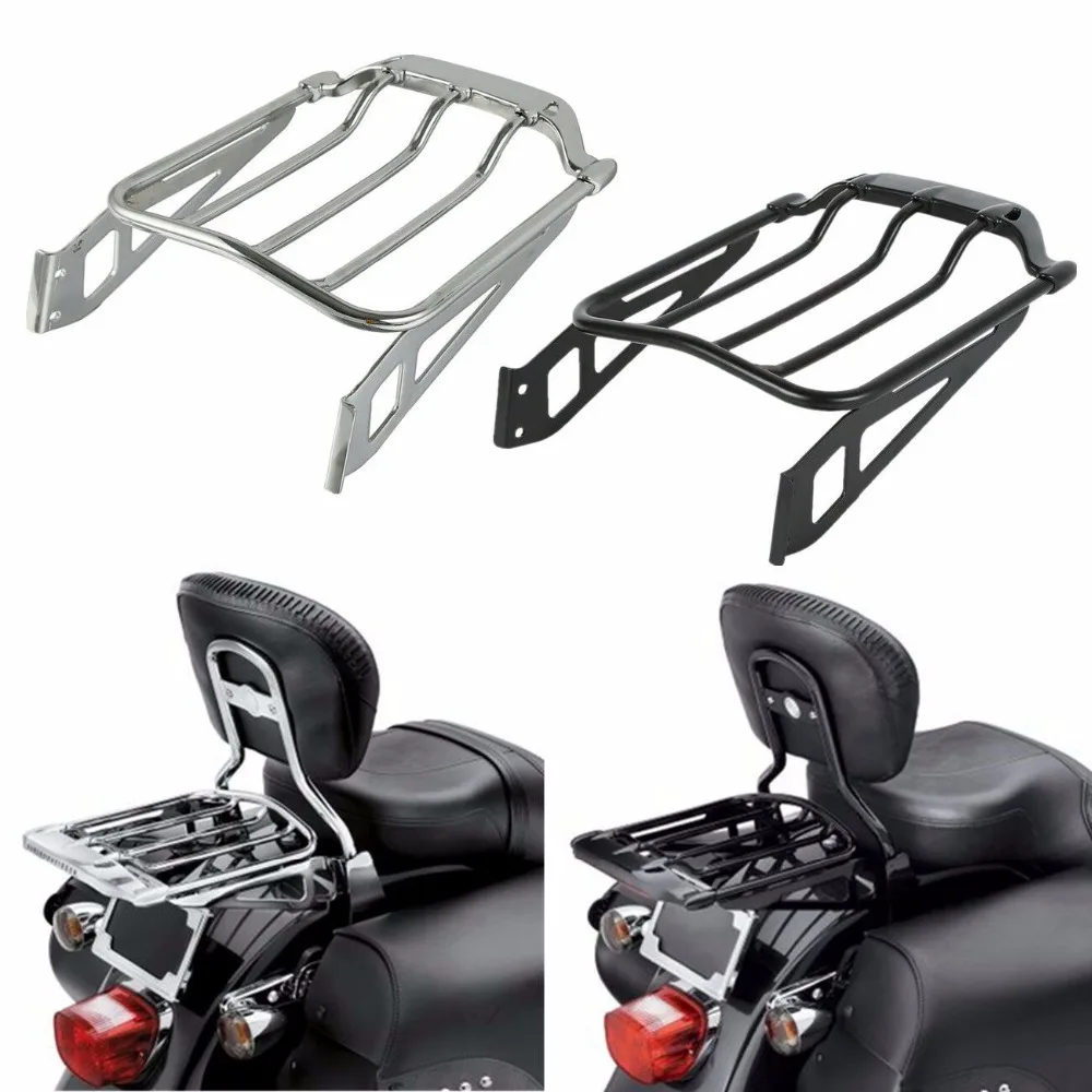 Багажная стойка для мотоцикла с двумя крыльями Harley Softail FXST Fat Boy FLSTF FLSTFB 2006 2017