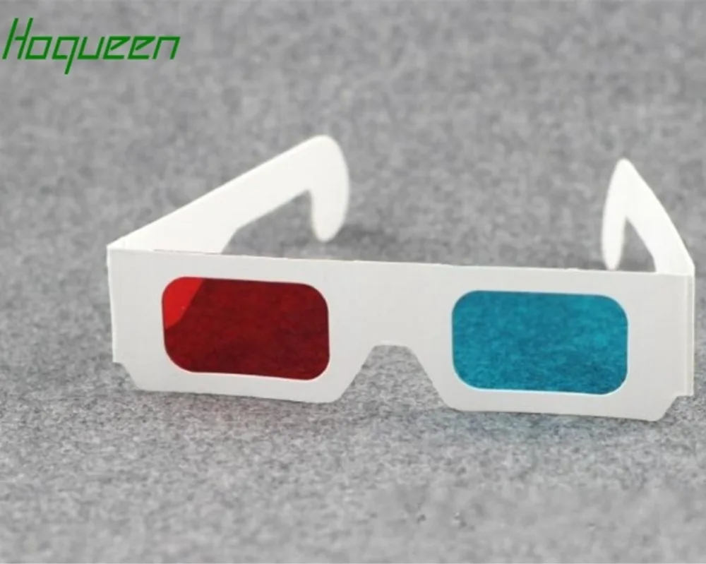 Hoqueen 5000 шт* бумага 3D очки Красный Синий 3D Бумажная рамка очки быстрая DHL