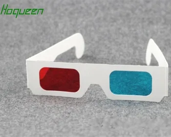 

Hoqueen 5000pcs* Paper 3D glasses red blue 3D paper Frame glasses fast DHL shipping