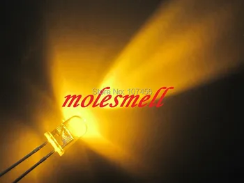 

100pcs 5mm round led water clear 5mm Ultra Bright Yellow LED for 100 free resistors 5mm light-emitting diode lamp