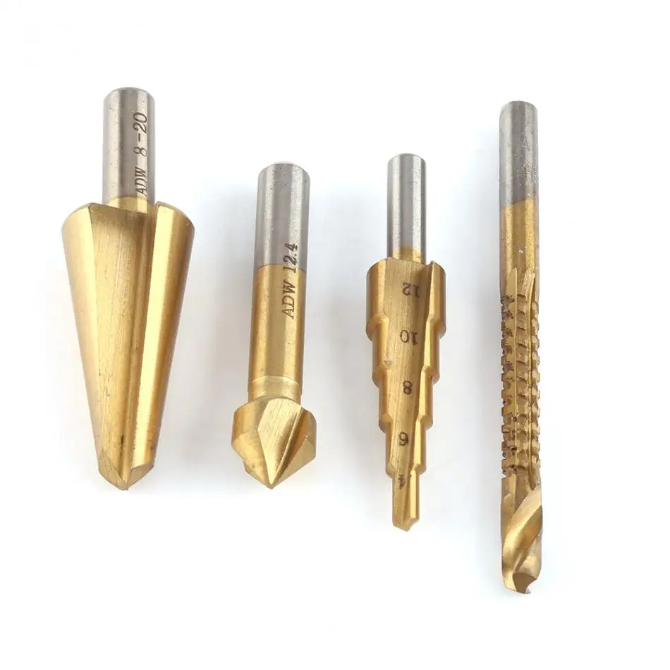 4pcs/set HSS Drilling Bits Set saw bit countersink bit For Woodworking