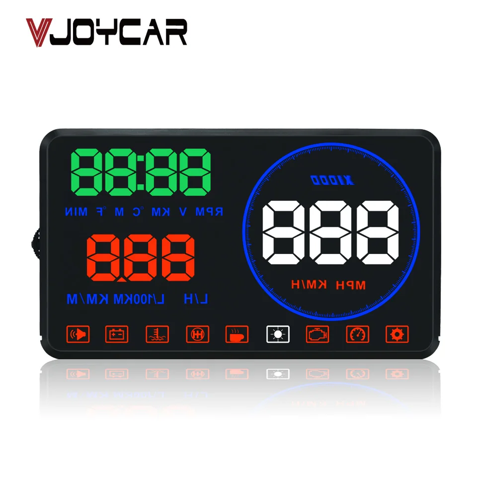 VJOYCAR 5 &quotM9 Hud OBD2 Head Up Display автомобильный скоростной проектор EU OBD MPH KM/H цифровой