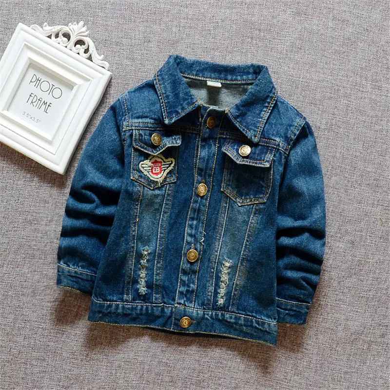 BibiCola baby boys denim jacket spring autumn newborn baby casual