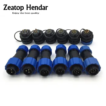 

10Set SP16 Waterproof Aviation Connector 2 3 4 5 7 9 Pin IP68 Circular Power Cable Male Plug Jack Female Socket