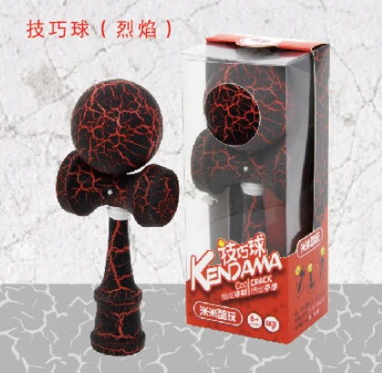 Полная трещина Профессиональный Kendama деревянная игрушка Kendama умелый мячик для жонглирования игра игрушка подарок для детей взрослый Рождественская игрушка, подарок - Цвет: Красный