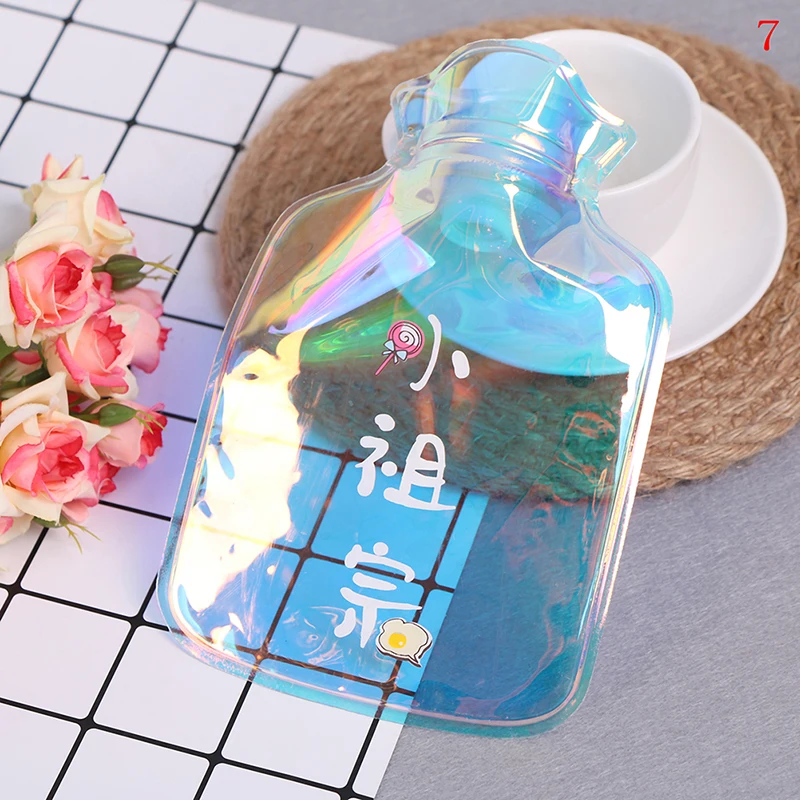 1 шт. креативный кавайный мультяшный лазерный прозрачный ручной согревающий наполняющий водой мешок для горячей воды китайские бутылки с героями мультфильмов