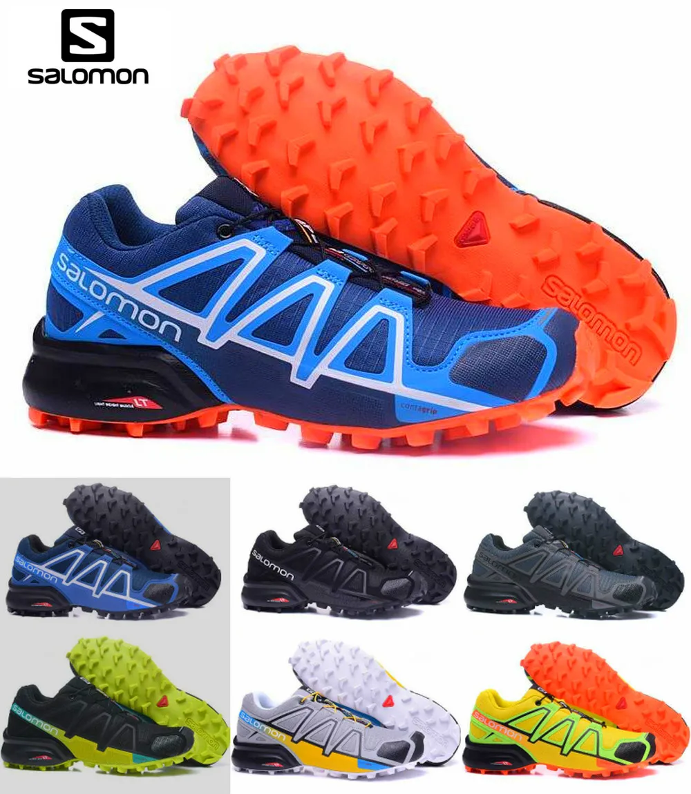 

New Orange Salomon Shoes zapatos hombre Sneakers Men Speed Cross 4 CS III sapato masculino Speedcross Sport running Shoes 40-46