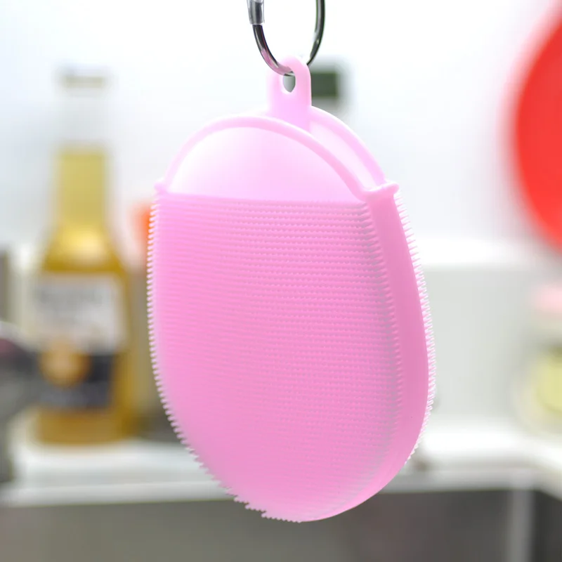 Silicone Dish Washing Brush Repeatable Sweeping Brush kitchen Dish Food Pot Multi-function Washing Brush 6 Colors (2)