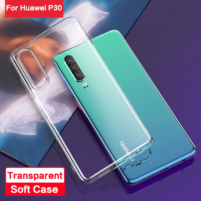 

Phone Case For Huawei P30 Pro Case Transparent Soft Silicone TPU Protective Back Cover For Huawei P30 P30 Lite Anti-knock Case