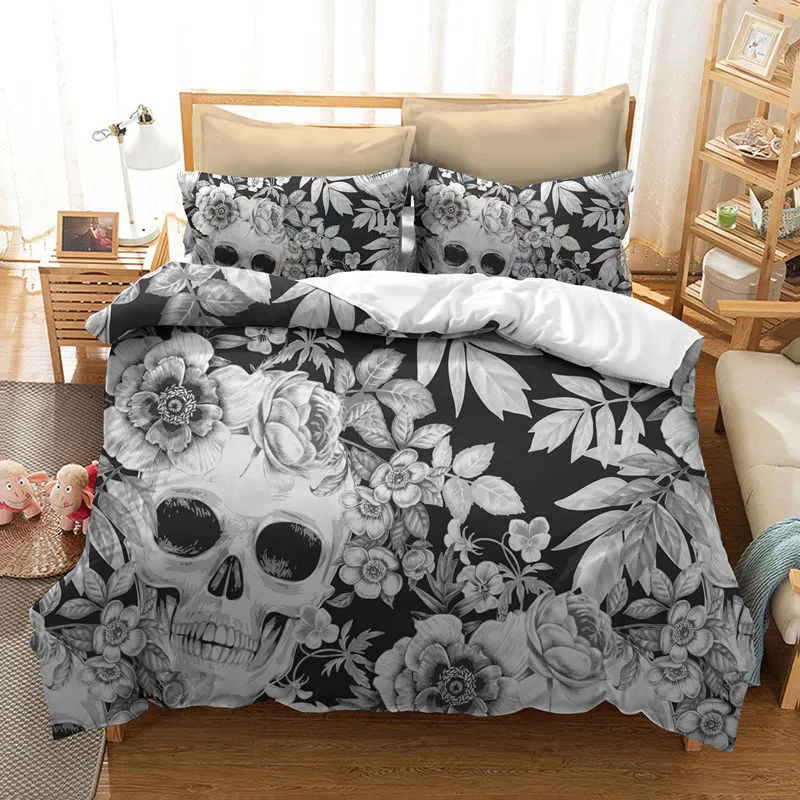 Fanaijia sugar Skull Bedding Sets king size 3D Printed ...