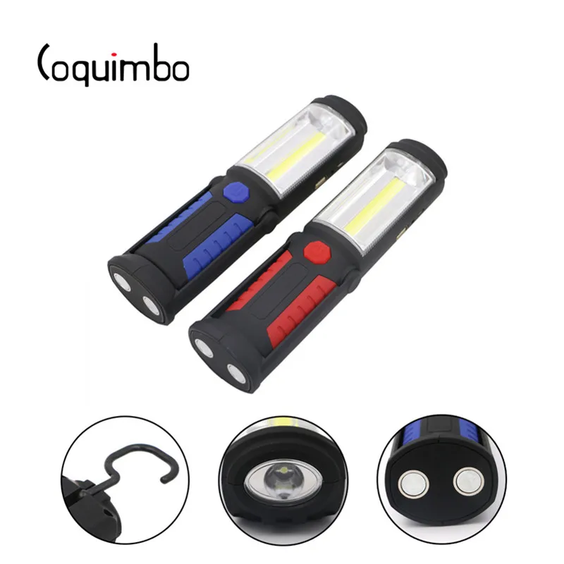 Coquimbo COB LED Work Light Rechargeable Flashlight With Magnet 2 Modes Built-In Battery Working Inspection Torch Camping | Освещение