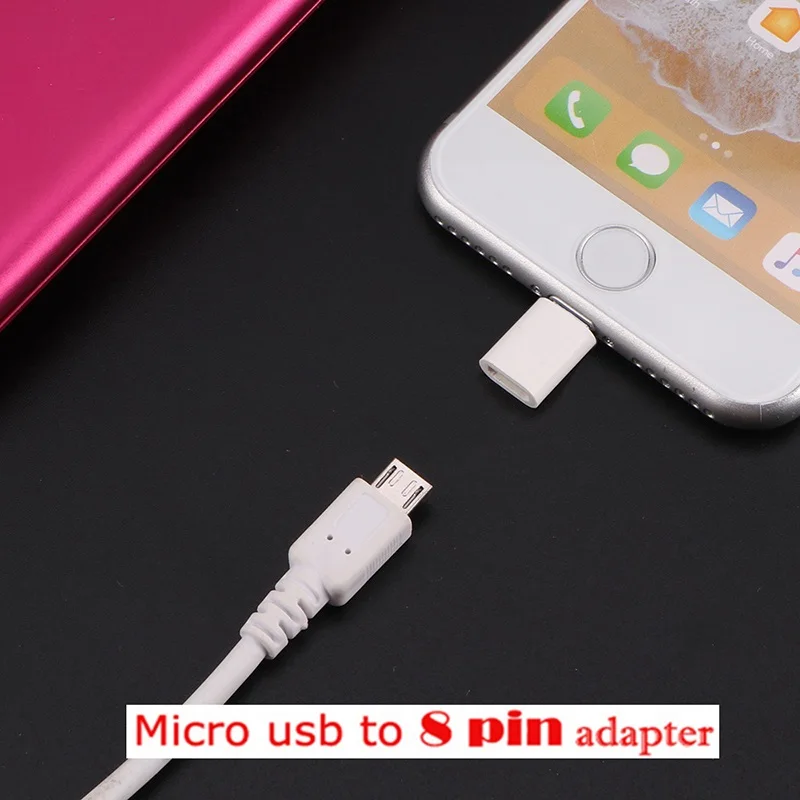 Micro USB Cable Female Adapter To 8 Pin Adapter Converter Charger For iPhone 6 7 8 6S 5 5S 5C SE