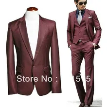 На красный цвет тонкое тело человека вечер ну вечеринку жилет платье мужская вечерние костюмы свадьбы жених одежда смокинги