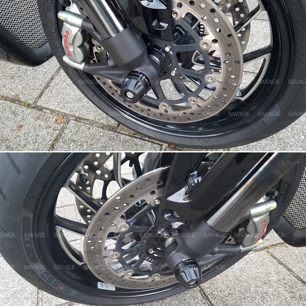Передняя Задняя ось вилка колеса протектор ползунки для DUCATI 1198 1098 1199 1299 V4 1100/1100