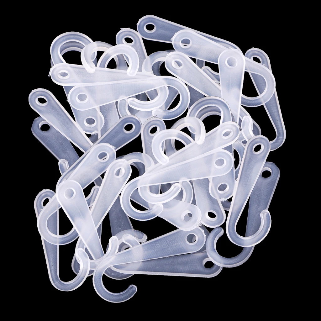 50pcs Plastic J Hooks Fasteners Socks T-Shirt Clothing Display Hanger