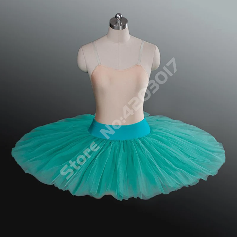 Профессиональная розовая балетная пачка для взрослых и женщин; детская белая классическая блинная пачка; костюм лебедя; балетное платье для девочек; L1001 - Цвет: Green