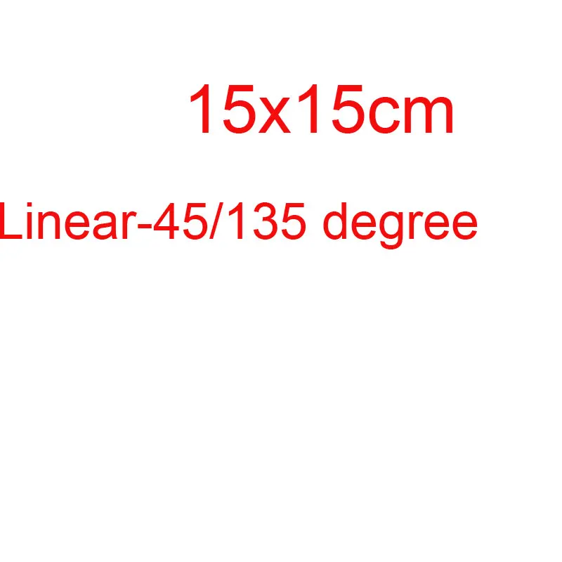 1 париж 15*15 см/20*20 см/12*12 см 3D поляризатор фильтр для проекторов, Imax кинотеатры проектор поляризатор фильтры поляризационные листы - Цвет: 15X15CM linear 45135