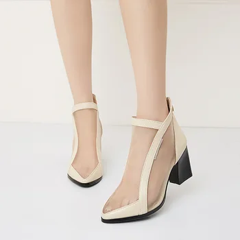 

Summer new women's shoes large size ladies casual sandals hole eye net shoes cool boots fashion trend.