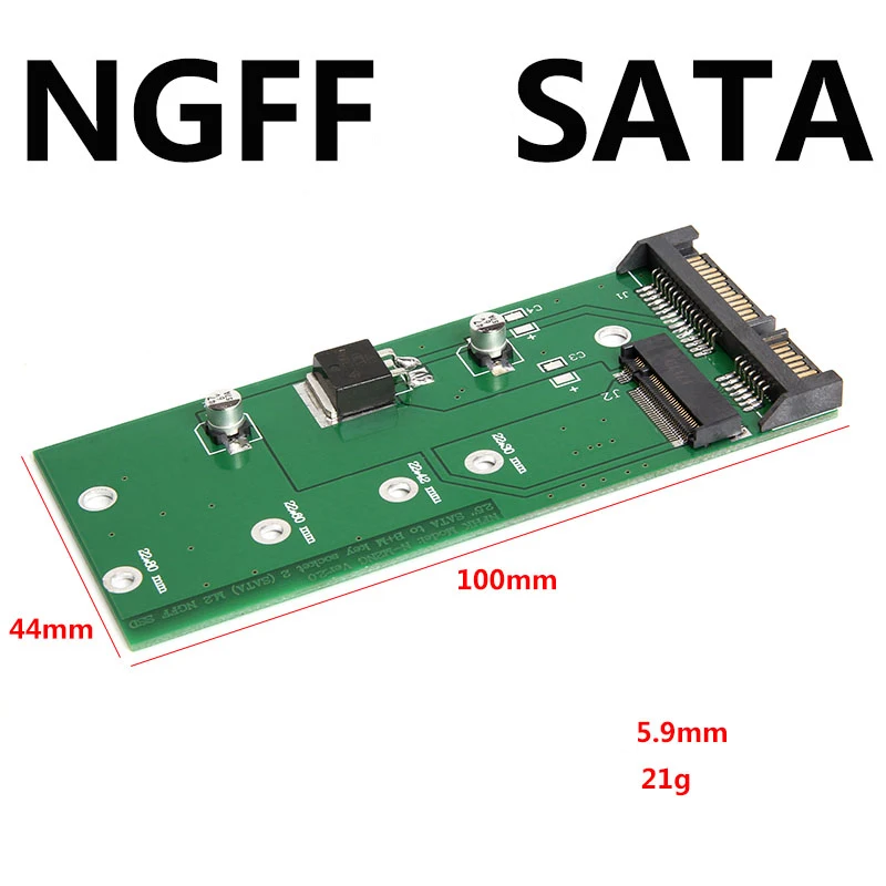 1 шт адаптера M.2 NGFF SSD на SATA3 SSD M.2 B, чтобы 2,5 sata Порты и разъёмы модуль XXM8