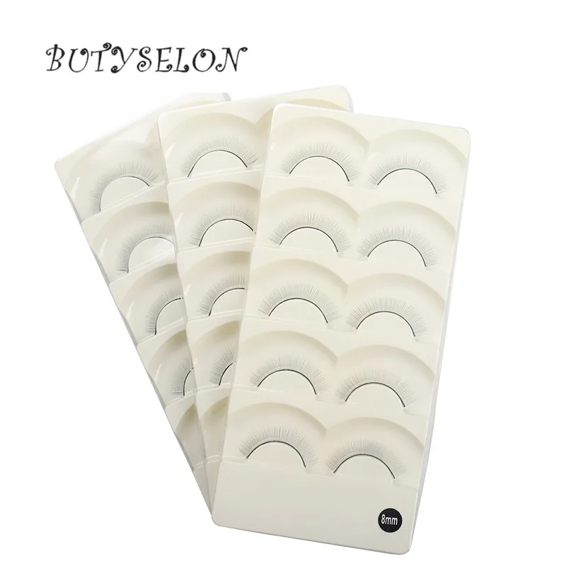 

5 Sets Training Lashes for Eyelash Extensions Self-adhesive Practice Lashes Strip for Teaching Lashes Extensions