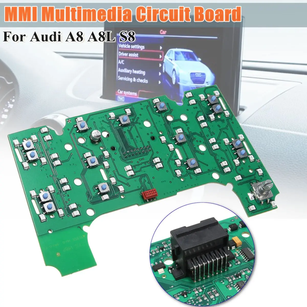 

New 2G MMI Multimedia Interface Control Panel Circuit Board For Audi A8 A8L S8 2003 2004 2005 2006 PVC and Metal