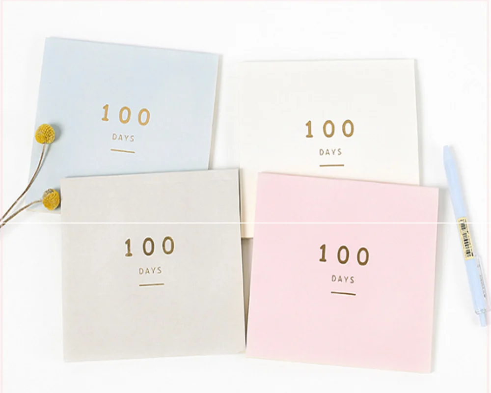 Winzige Simple Creative 100 day Planner Book Learning Countdown