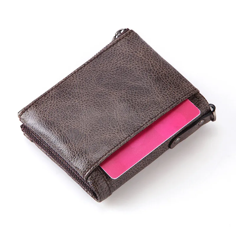 Men Wallet Oil Wax Cowhide Genuine Leather Wallets Coin Purse Clutch Hasp Open Top Quality Retro Short Wallet fashion 350 Men Wallet Oil Wax Cowhide Genuine Leather Wallets Coin Purse Clutch Hasp Open Top Quality Retro Short Wallet fashion 350