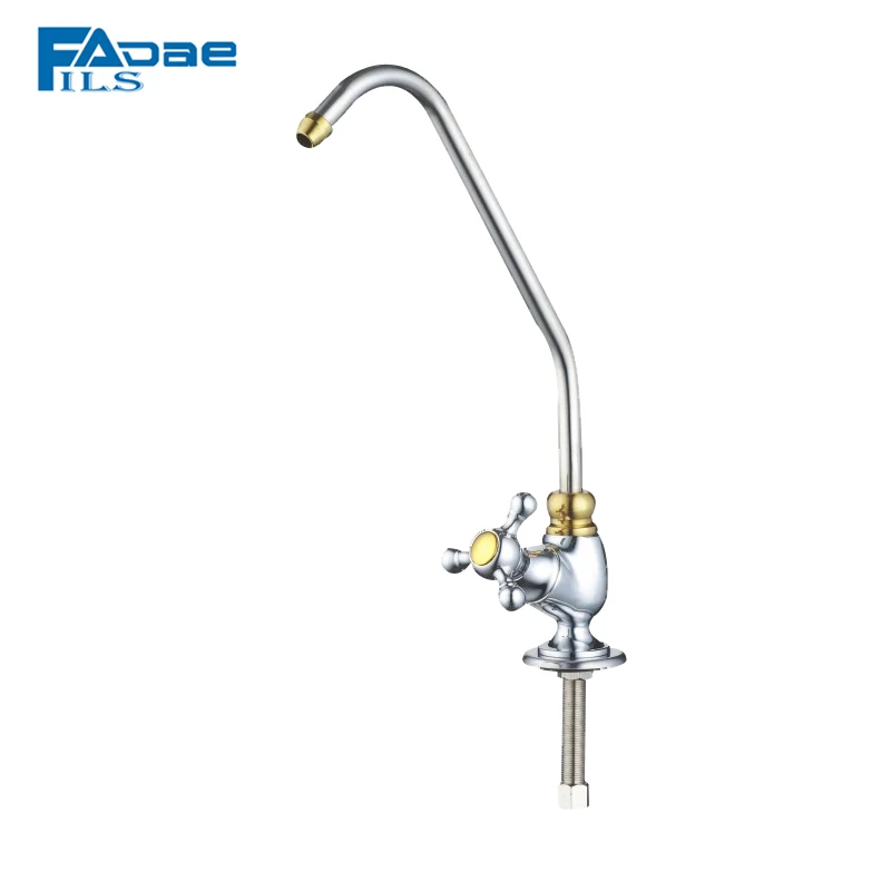 Reverse Osmosis Water Filter Standard Faucet Golden Non Air Gap