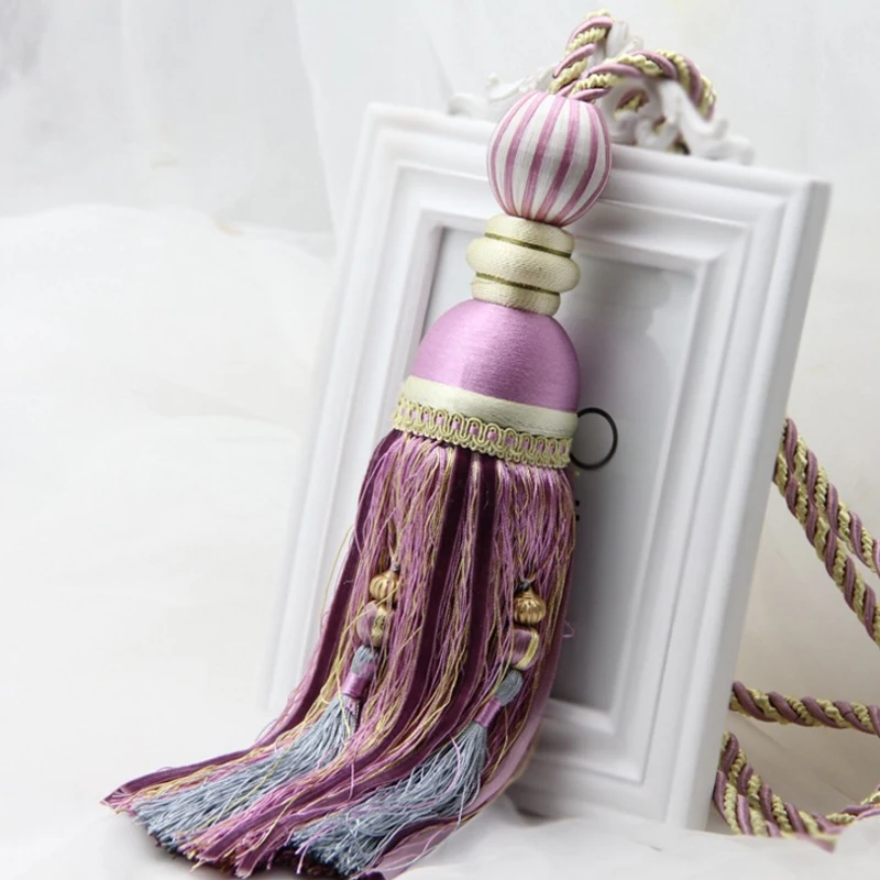 European High Grade Curtains Hanging Tassels Optional Decorative