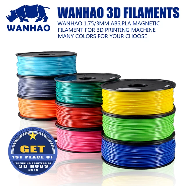 Cheap PLA/ABS 1.75MM/3MM multicolor filament for FDM Metal Frame 3d printer 1kg (2.2lb) for Wanhao 3D printer