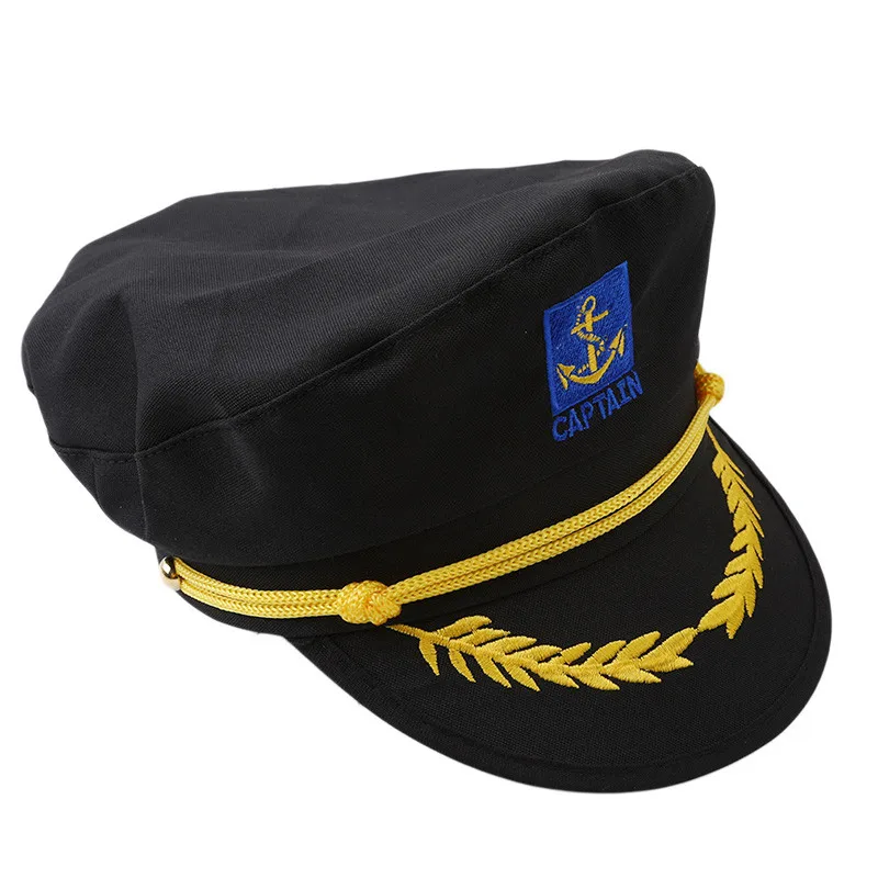 Декоративная белая шляпа для взрослых, унисекс, для мероприятий, вечеринок, нарядное платье, товары для шкипера, моряки, темно-синяя кепка, военная Кепка