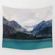 Mountain Scene Printed Polyester Mandala Tapestry Bohemia Macrame Wall Hanging Tapestry Yoga Mats Beach Towel Decor Livingroom