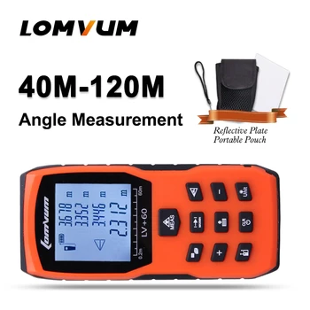 LOMVUM-Medidor de rango Digital, telémetro láser Medidor de distancia Digital de 40/50/60/80/100/120M