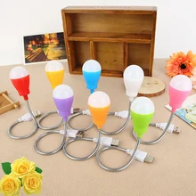 Powerbank USB LED Night light Mini notebook Nightlight Desk Reading lamp For PC Mobile Power Telescopic luminaria Computer P25