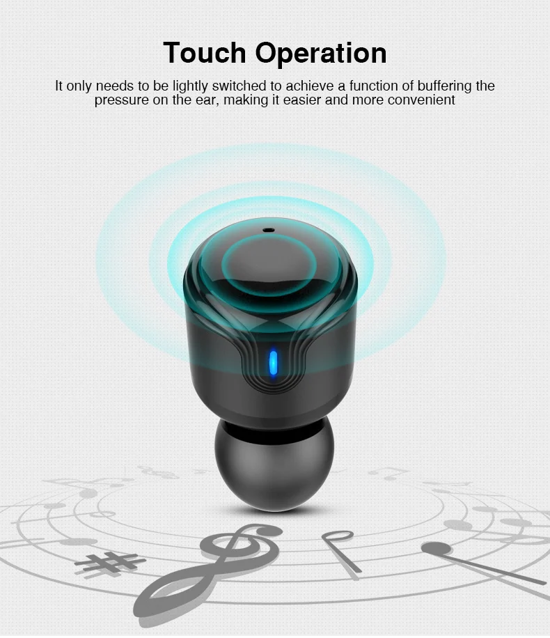 Portable Mini Bluetooth Earphones Headset V4.2 Wireless Earphone TWS Earbuds 700Mah Charging Box Case Bass Stereo Sound with Mic (5)