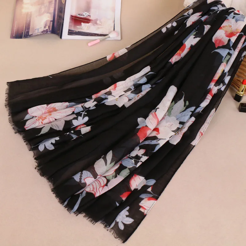 

Laven ladies printe floral scarves soft cotton scarf muslim hijab wrap long muffler spring scarves/scarf 180*90cm 10pcs/lot