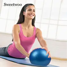 Мини мяч для йоги и пилатеса взрывозащищенный ПВХ фитбол для стабильности тренировка, тренажерный зал не лопающийся и нескользящая солома 25 см