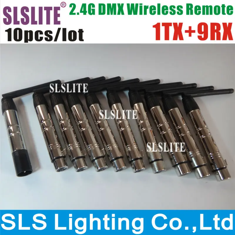 

10XLOT SLSLITE Hi-Quality Wireless DMX Wireless Controller DMX512 DMX Transmitter Signal Receiver 2.4G Wireless Remote