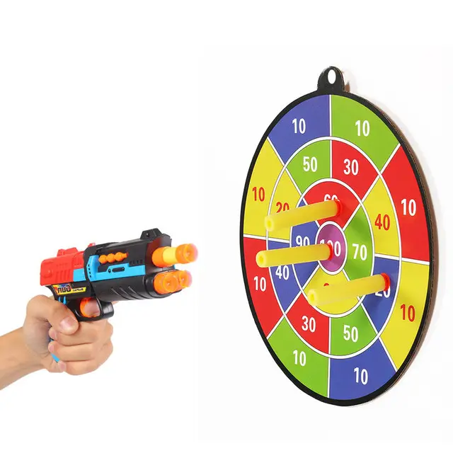 Safe Darting Target For Kids Toys Gun Flying Toys Sucked Type Dart Board Kids Bullet Ball Target