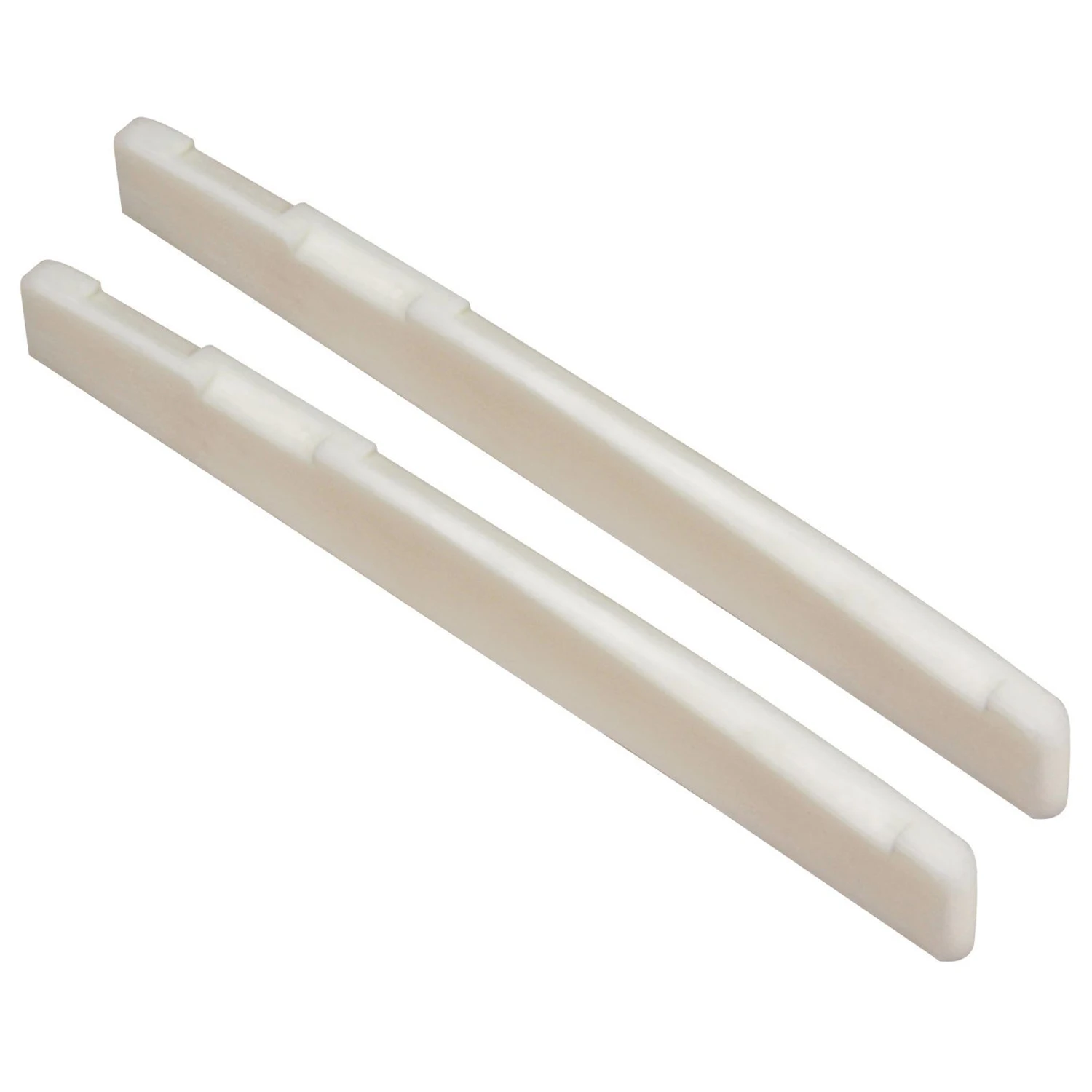 

2 Sets of 4pcs 6 String Acoustic Guitar Bone Bridge Saddle and Nut Made of Real Bone