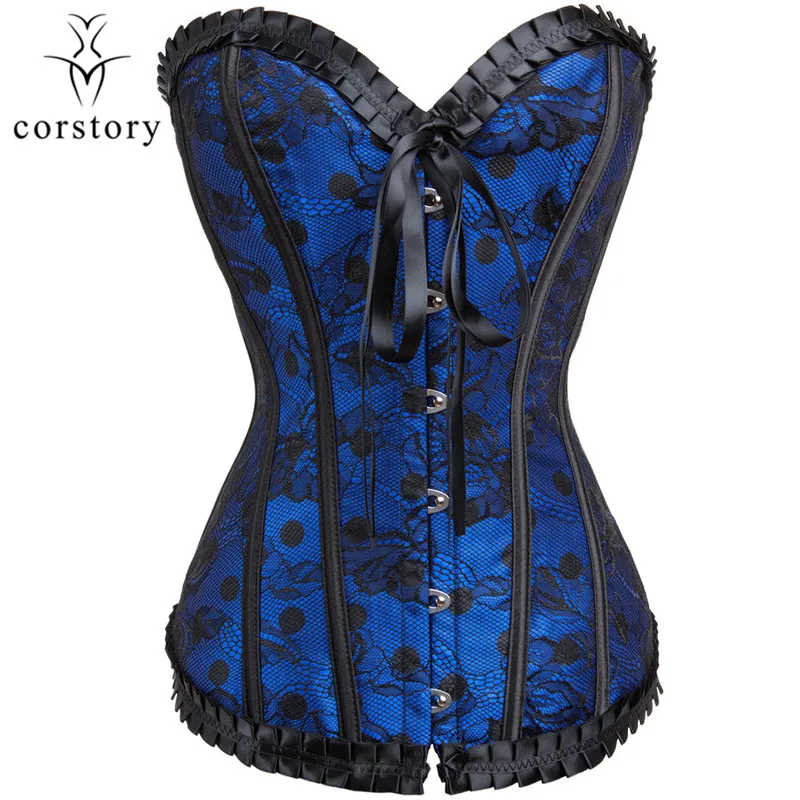 Женский кружевной корсет в горошек с цветочным принтом|overbust corset|corset topcorset overbust |