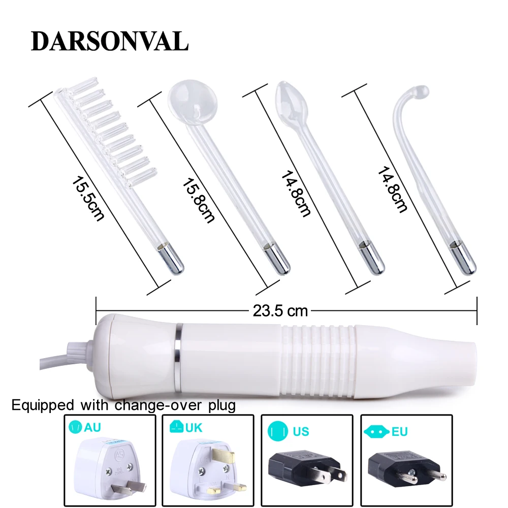 DARSONVAL portátil de alta frecuencia violeta púrpura luz acné Spot Remover masajeador, masajeador Facial cuidado de la piel dispositivo SPA - 6