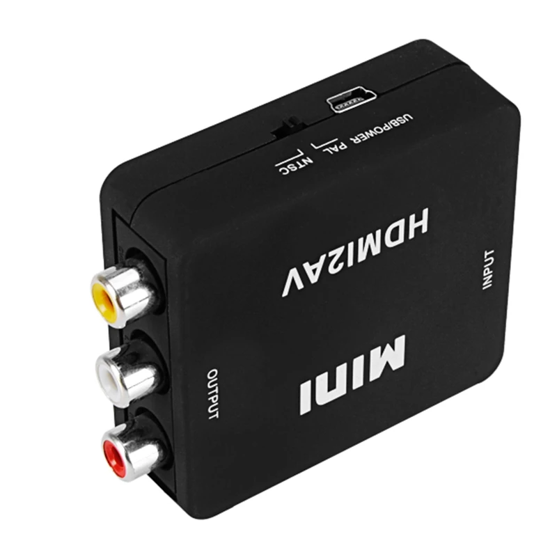  Universale HDMI a 3 RCA AV Composito AV CVBS Mini HD 1080 P Video Audio Adapter Converter 1080 P Pe