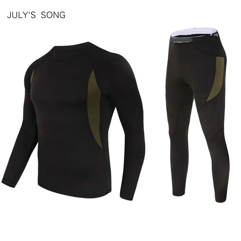 

JULY'S SONG Thermal Underwear Man Long John Winter Clothes Hot-Dry Technology Surface Quick Dry Anti-microbial Legging Men
