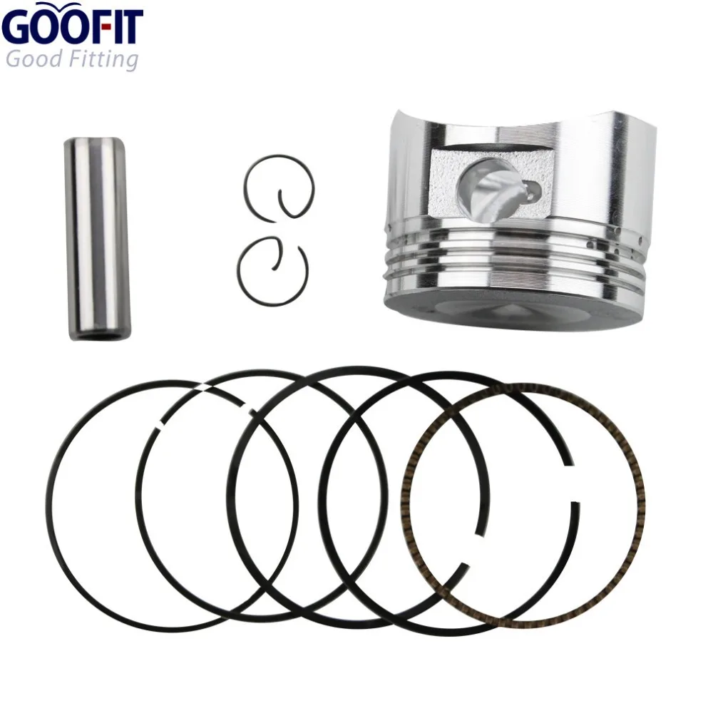 

GOOFIT Motorcycle 52.4mm Piston Ring 13mm Pin Set Kit Assembly for 110cc ATV Dirt Bike & Go Kart K082-004