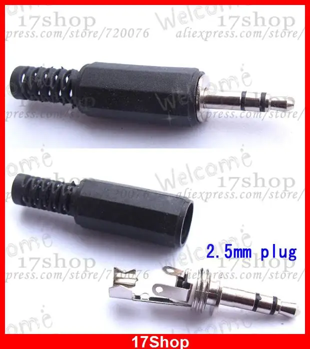 100PCS Stereo 2 5mm PLUG Headphones speaker Cables DIY