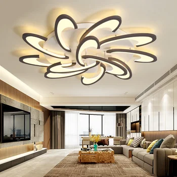 

New Design Acrylic Modern Led Ceiling chandelier For Living Room Bedroom lampe plafond avize Indoor led chandelier Free Shipping