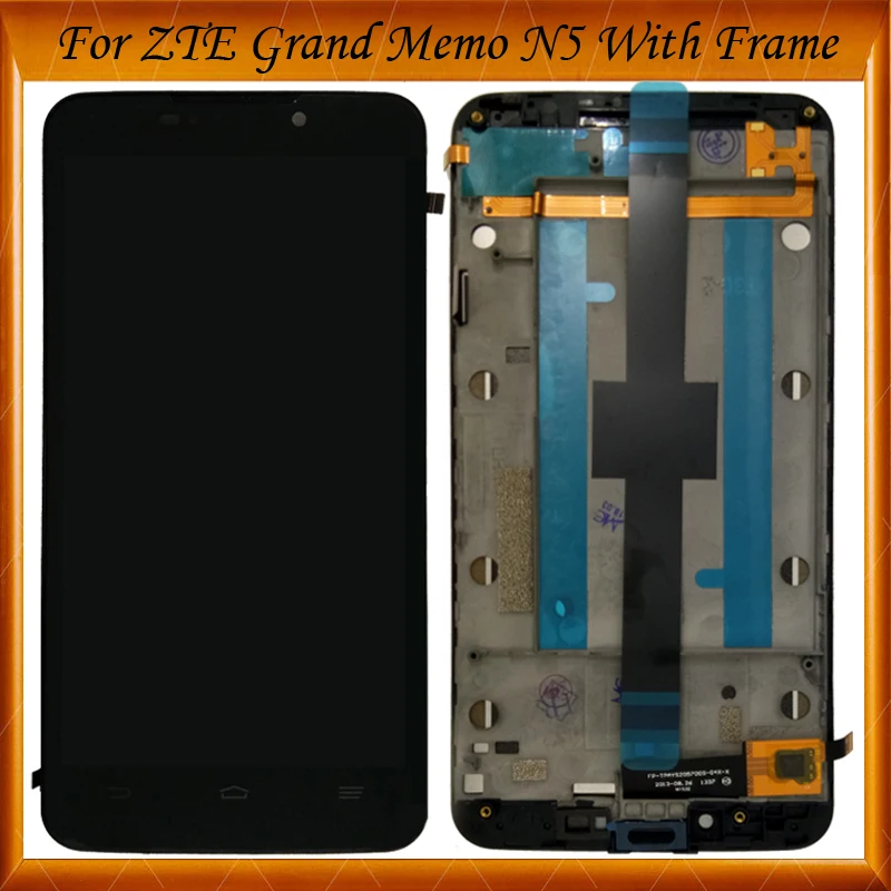 

For ZTE Grand Memo N5 N9520 LCD Display And Touch Screen With Frame Assembly Repair Parts Black Color Not Fit ZTE V9815 IN Stock