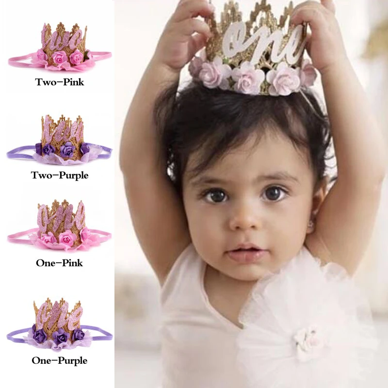 Kids Girl Baby Toddler Lace Flower Crown Headband Hair Band Accessories Headwear